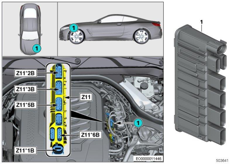 Diagram Integrated supply module Z11 for your BMW M6  