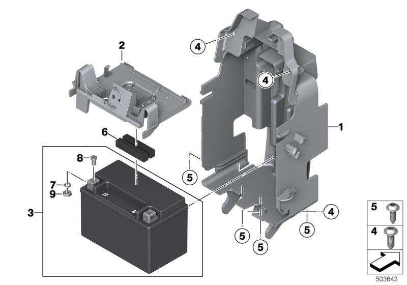 Diagram Battery with bracket for your BMW R60  