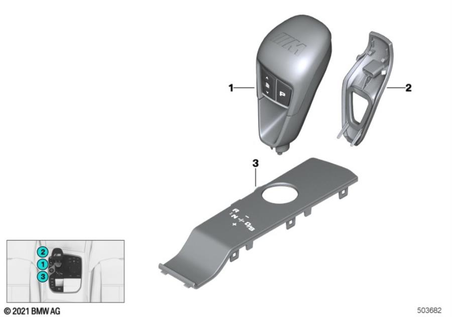 Diagram Repair kit gearshift lever knob for your 2023 BMW X3  30eX 