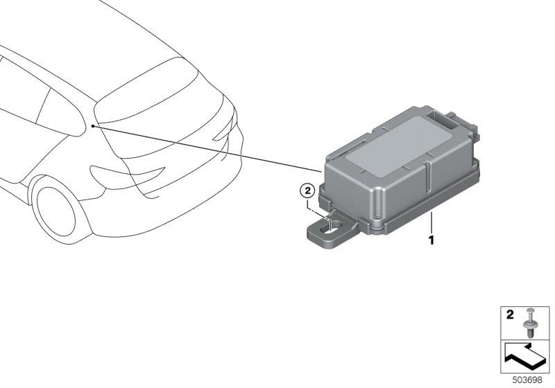 Diagram Control unit f radio remote control for your 2015 BMW M6   