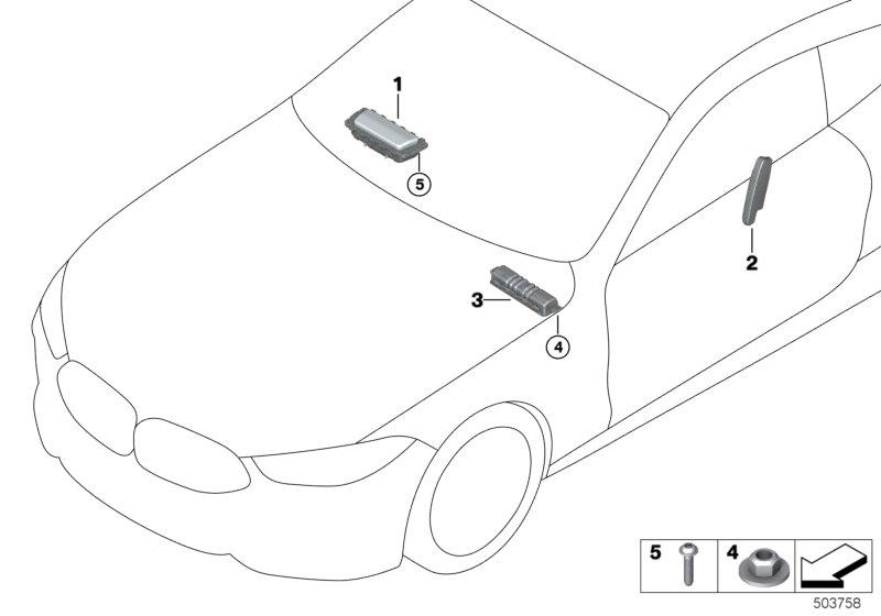 Diagram Airbag for your BMW M6  