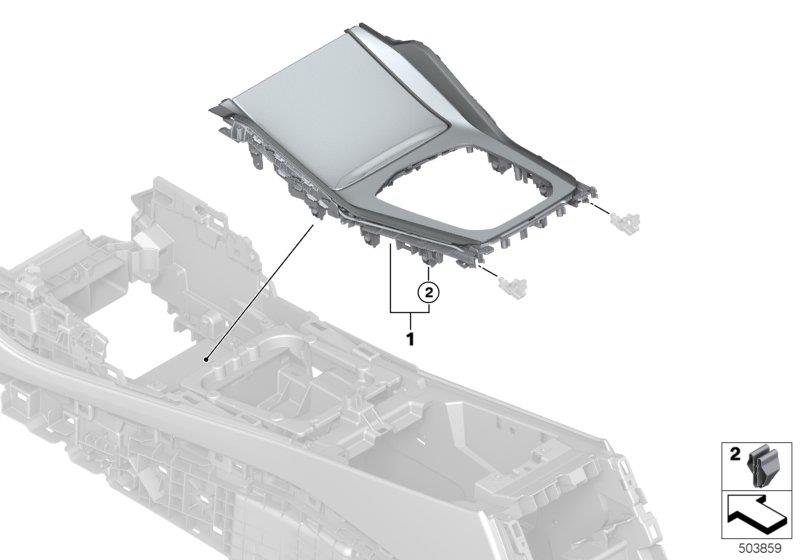 Diagram Decor trims, centre console for your 2018 BMW M6   