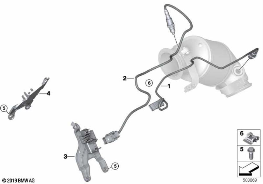 Diagram Lambda Probe Fixings for your BMW