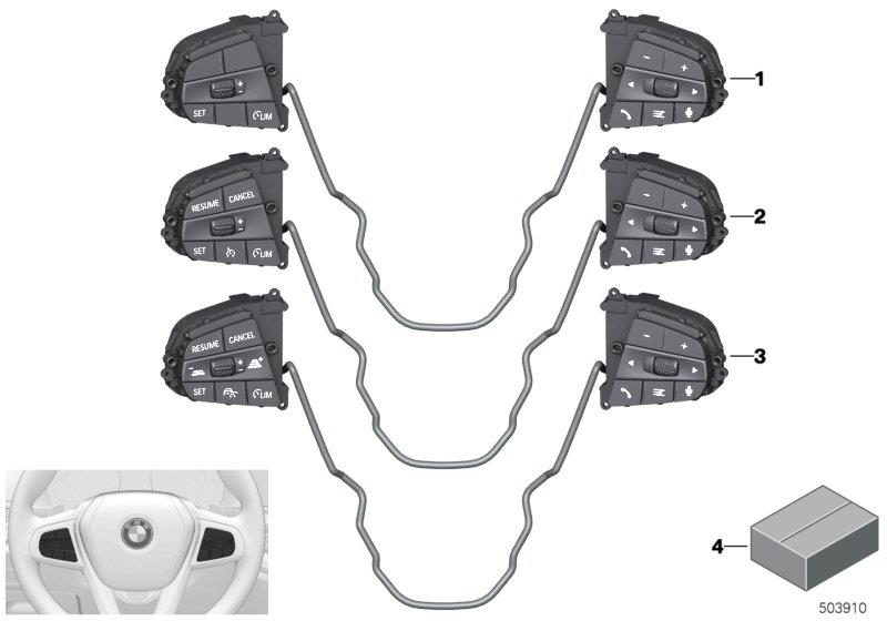 Diagram Switch, steering wheel for your BMW