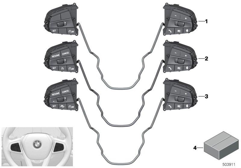 Diagram Switch for steering wheel M Sport for your BMW