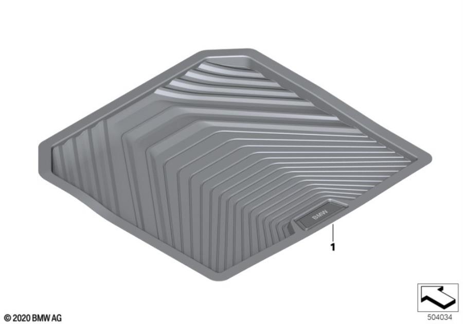 Diagram Fitted luggage compartment mat for your 2020 BMW 530e   