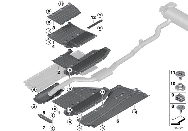 Diagram Underfloor coating for your 2012 BMW M6   