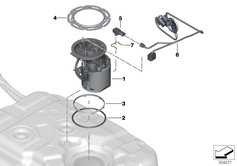 Diagram Fuel pump and fuel level sensor for your 2007 BMW M6   