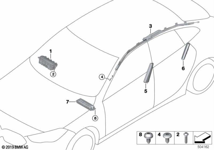 Diagram Airbag for your 2009 BMW M6   