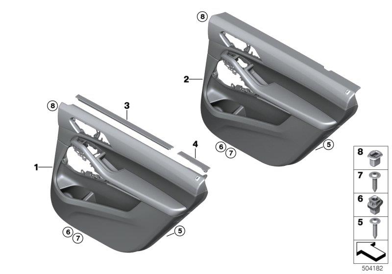 Diagram Door trim, rear for your 2012 BMW M6   