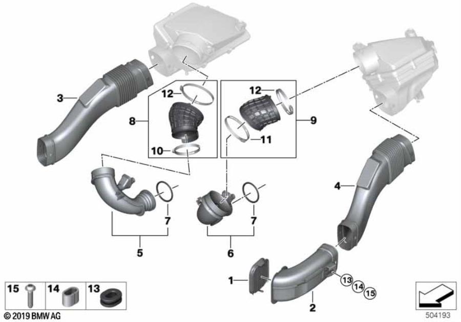 Diagram Air duct for your 2016 BMW 328i   