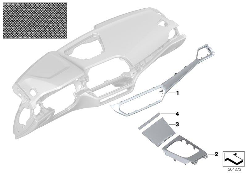 Diagram Individual decor, aluminum mesh for your 2023 BMW X3  30eX 