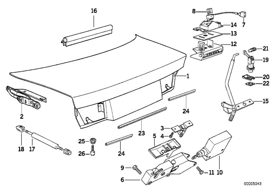 Diagram Trunk LID/CLOSING system for your 2014 BMW 650iX   