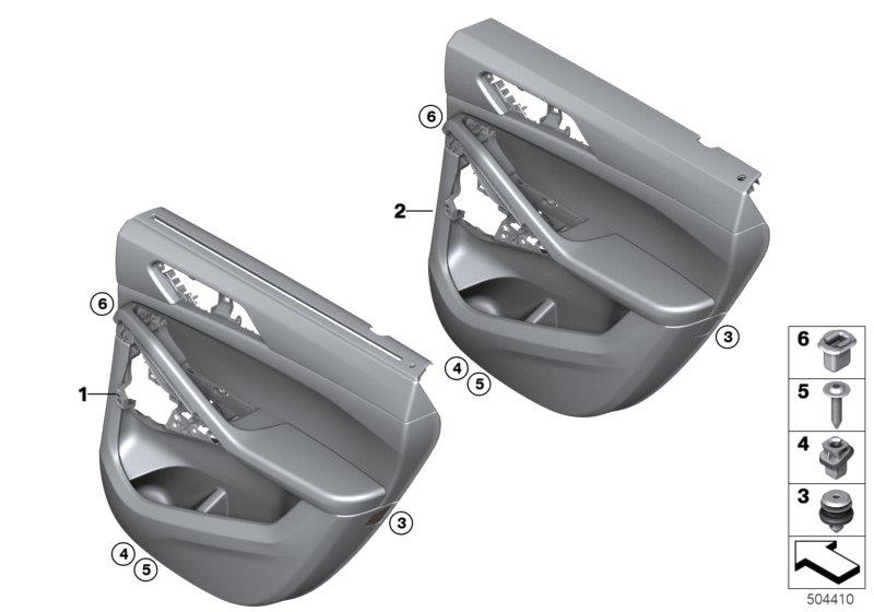 Diagram Door trim, rear for your 2015 BMW M6   