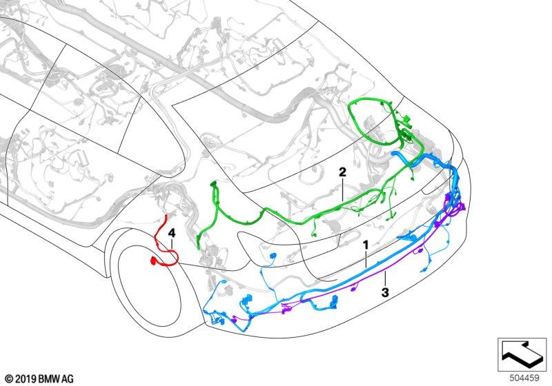 Diagram Rep.cable f.main wiring harness - rear for your BMW