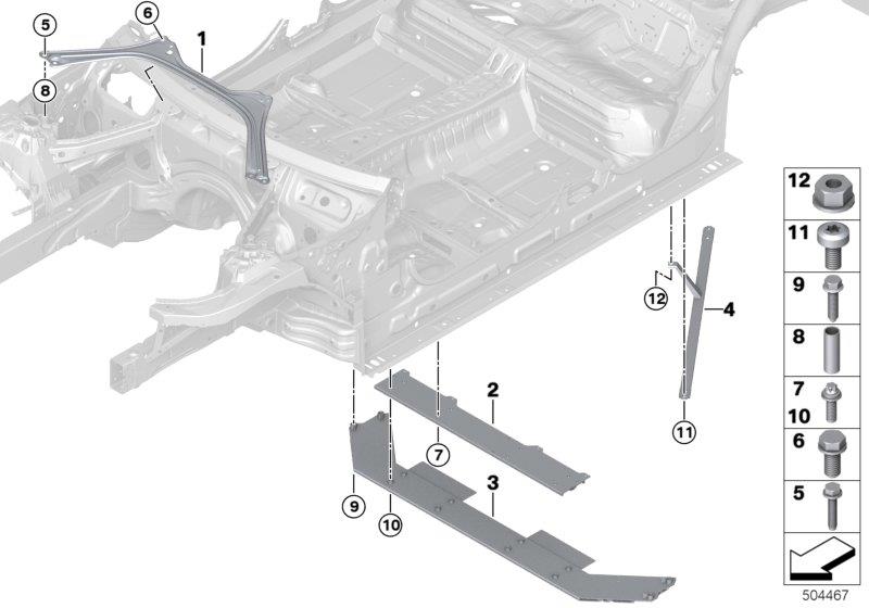 Diagram Reinforcement, body for your BMW 330e  