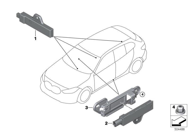 Le diagramme Pièces d"antenne Accès Confort pour votre BMW
