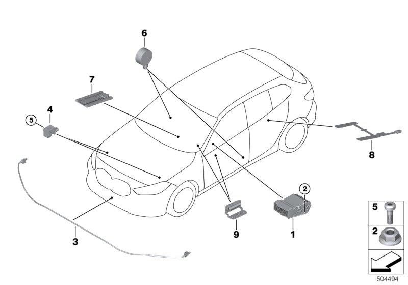 Diagram Electric parts airbag for your BMW