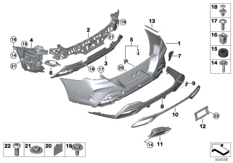 Diagram M Trim, rear for your 2023 BMW 530i   