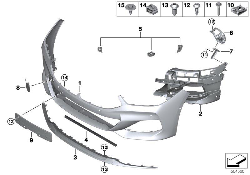 Diagram M Trim, front for your 2004 BMW 645Ci   