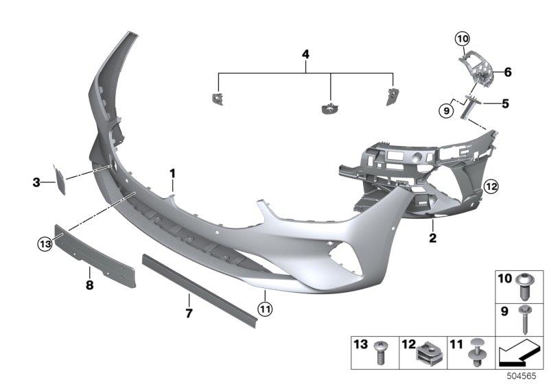 Diagram Trim cover, front for your 2018 BMW X2 28iX  