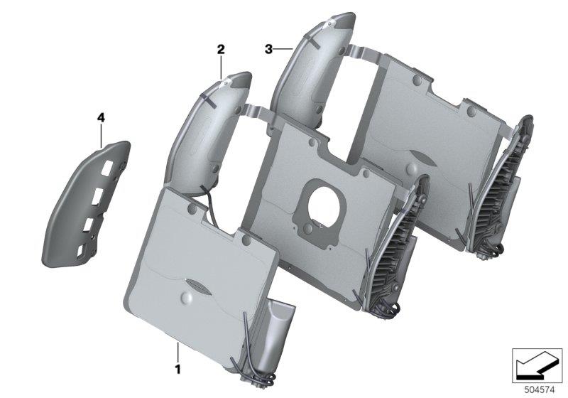 Diagram Seat, front, comfort functions for your 2015 BMW M6   