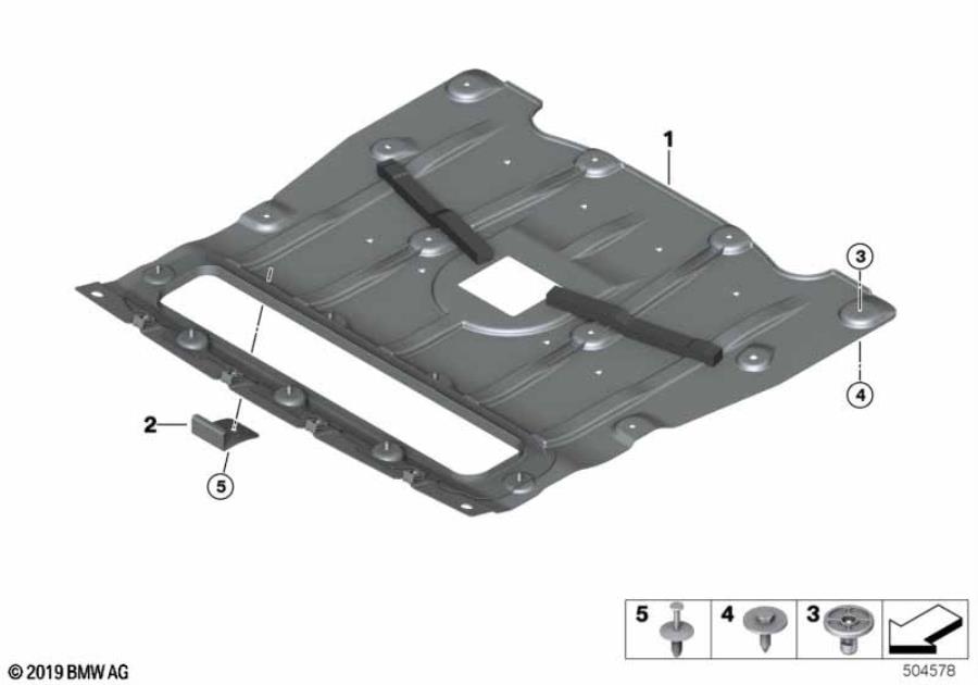 Diagram Underhood shield for your BMW