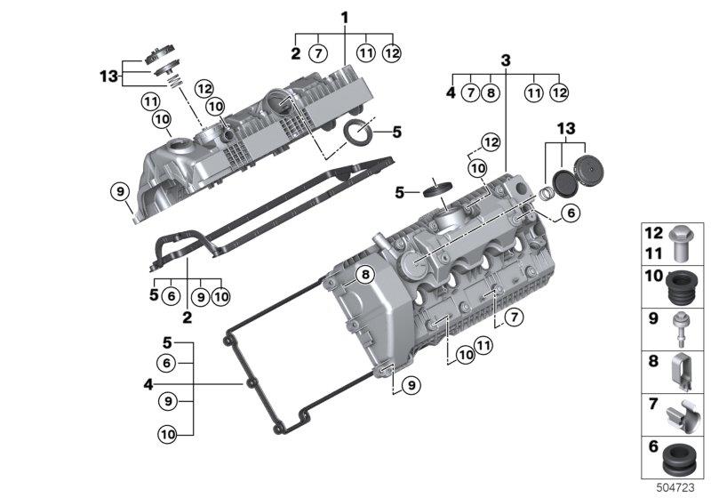 Diagram Cylinder head cover for your 2015 BMW 650iX   
