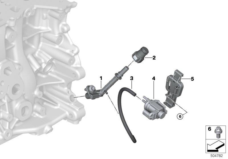 Diagram Vacuum control - engine for your 2010 BMW 650i   