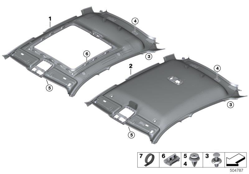 Diagram Headlining for your 2012 BMW M6   