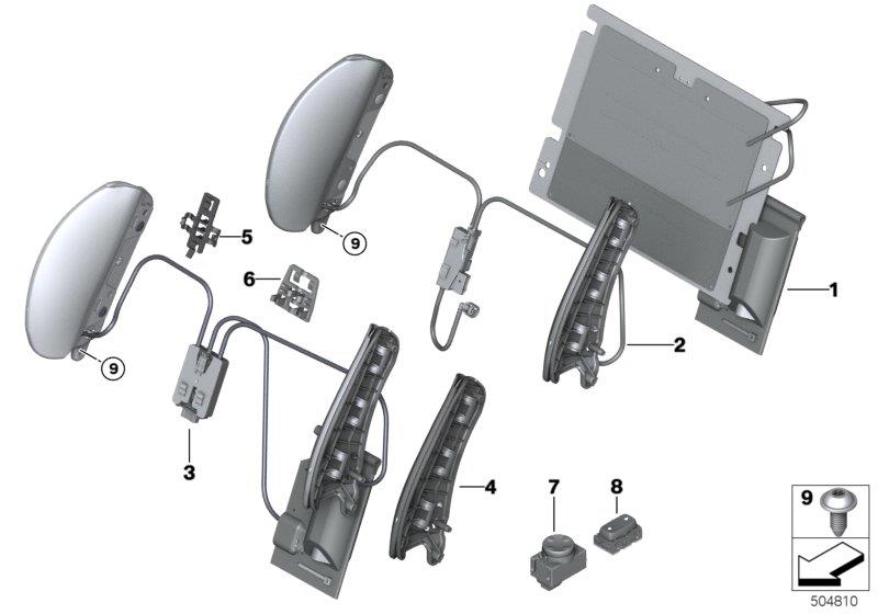 Diagram Seat, front, comfort functions for your 2014 BMW M6   