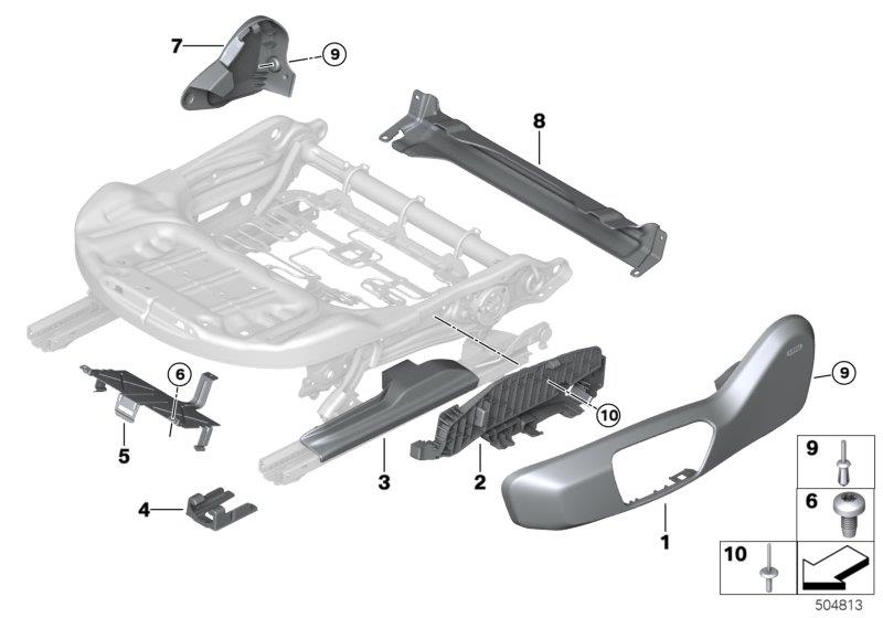 Diagram Seat, front, seat trim covers, electric for your 2022 BMW 228i   