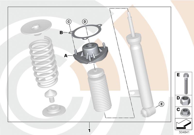 Diagram Repair kit for support bearing for your BMW