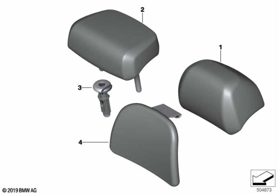 Diagram Rear seat head restraint for your 2006 BMW M6   