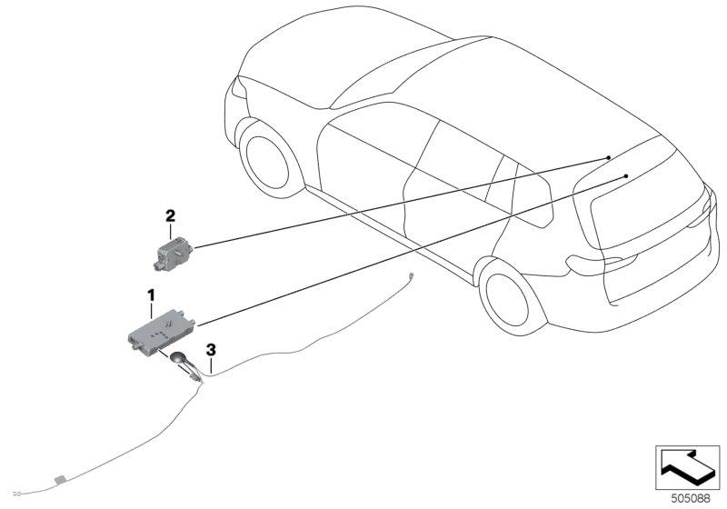 Diagram Sep.CMPT Diversity antenna amplifier for your 2018 BMW M6   