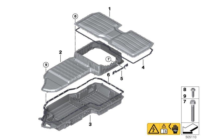 Diagram High-voltage battery housing for your 2012 BMW M6   