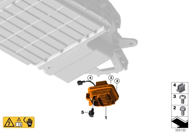 Diagram High-voltage battery plug for your 2016 BMW 550iX   