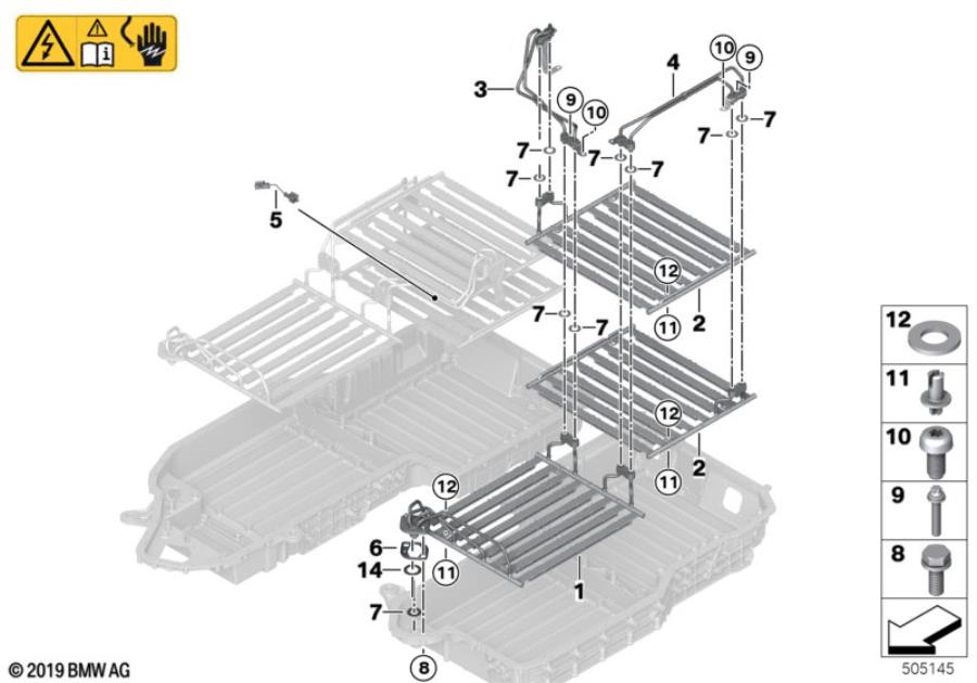 Diagram Cooler for high-voltage battery for your BMW