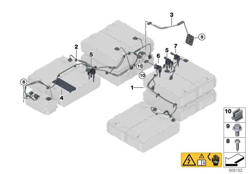 Diagram High-voltage battery wiring harness for your 2021 BMW X5   