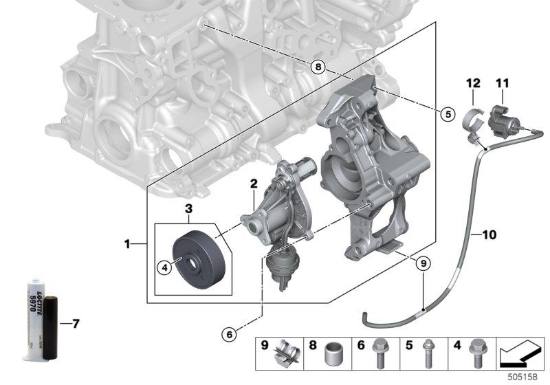 Diagram Cooling system-coolant pump for your 2021 BMW X2   