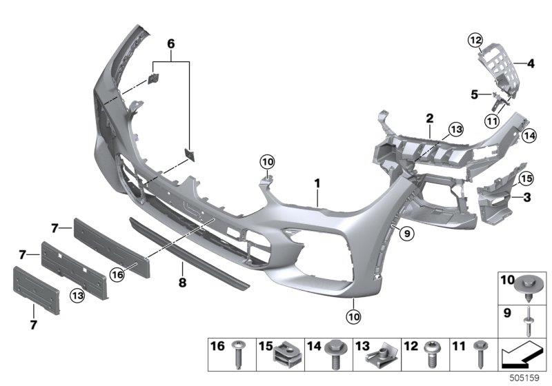 Diagram M Trim, front for your 2016 BMW M6   