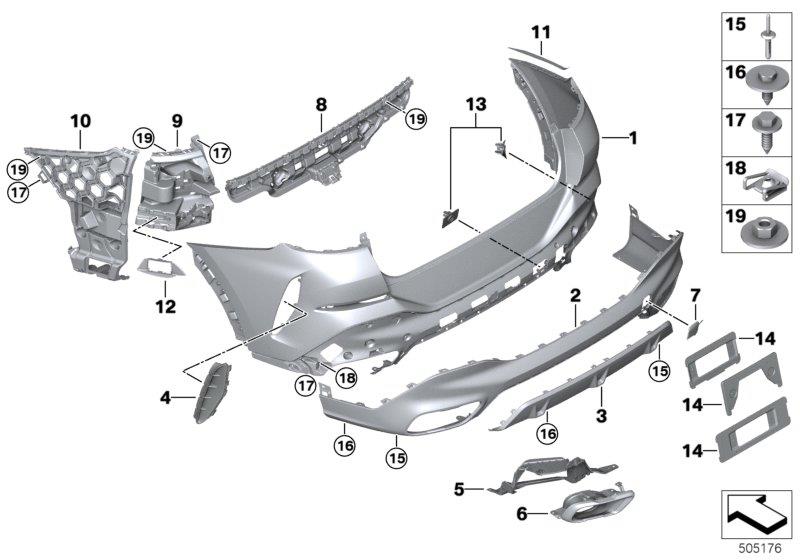 Diagram M Trim, rear for your 2019 BMW i8   