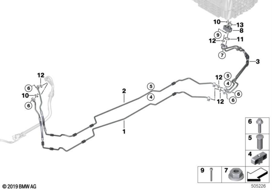 Le diagramme Conduites de frigorigène sous plancher pour votre BMW X3  