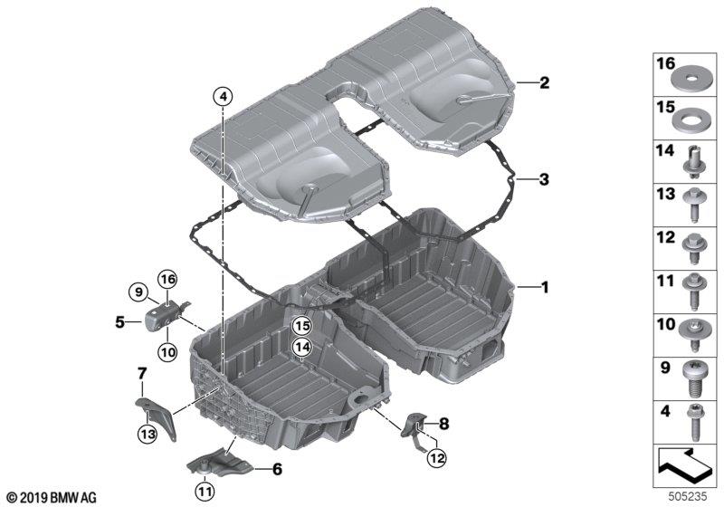 Diagram High-voltage battery housing for your BMW