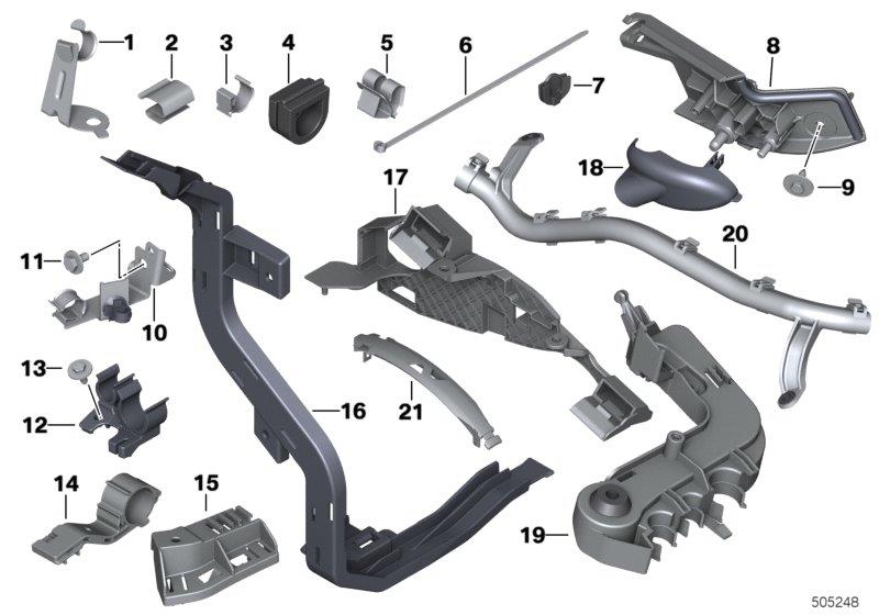 Diagram Cable harness fixings for your BMW