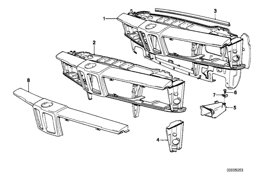 Diagram Front panel for your BMW