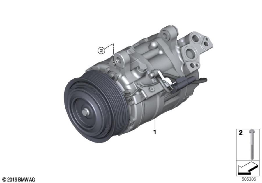 Diagram Air conditioning compressor for your BMW