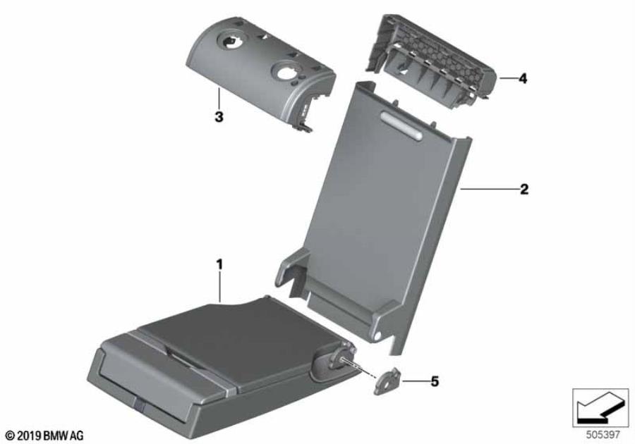 Diagram Rear seat center armrest for your 2015 BMW M6   