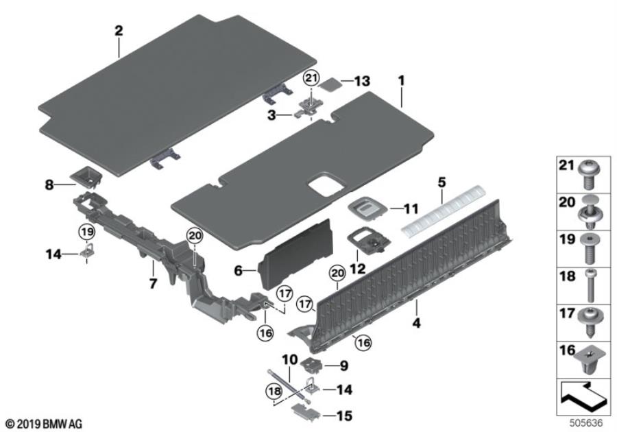 Diagram Cargo area floor covering, PHEV for your BMW