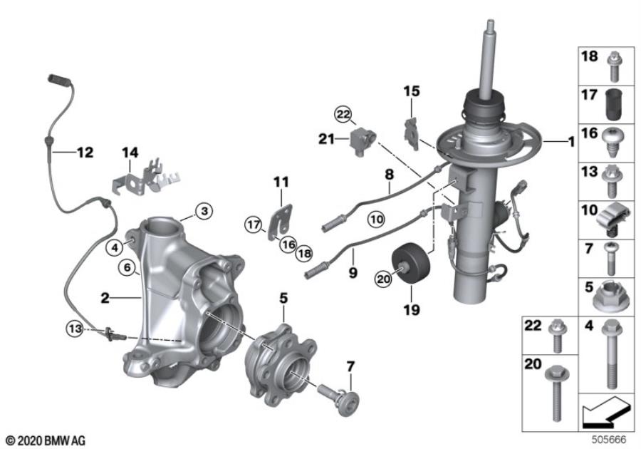 Diagram Spring strut front VDM/mounted parts AWD for your 2018 BMW X2 28iX  